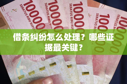 济南借条纠纷怎么处理？哪些证据最关键？