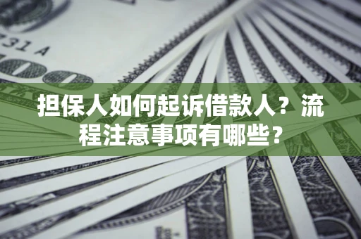 济南担保人如何起诉借款人？流程注意事项有哪些？